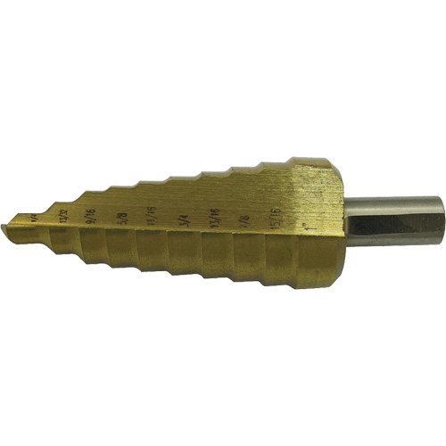 Foret &eacute;tag&eacute; &agrave; 9 &eacute;tages de qualit&eacute; sup&eacute;rieure Jet-Kut, 1/4" - 3/4", Incr&eacute;ments de 1/16", Acier rapide Ottawa Fastener Supply