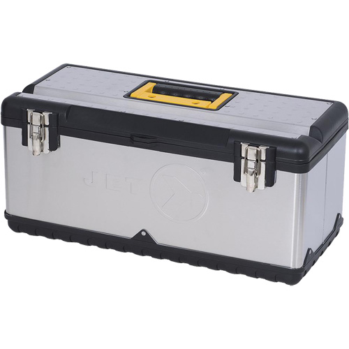 JPSTB-22 Stainless Steel Hand Tool Box, 11" D x 22-1/2" W x 10-3/4" H, Black/Grey Ottawa Fastener Supply