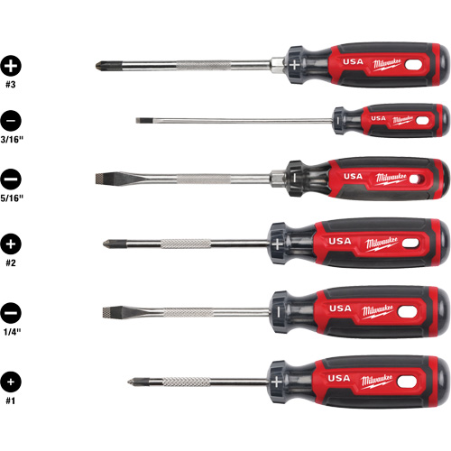 Cushion Grip Screwdriver Set, 6 Pcs. Ottawa Fastener Supply