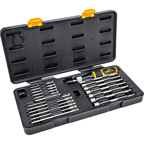 20 Pc. 1/4" Drive Torque Screwdriver Set, 10 - 50 in. lbs. Torque Range, 16" Length Ottawa Fastener Supply