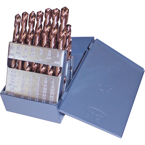 Jobber Length Drill Set, 15 Pieces, Cobalt Ottawa Fastener Supply