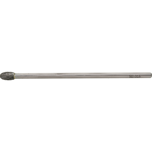 Solid Carbide Burr, SE-1L6, 1/4" Dia., 1/4" Shank, 3/8" Depth of Cut Ottawa Fastener Supply