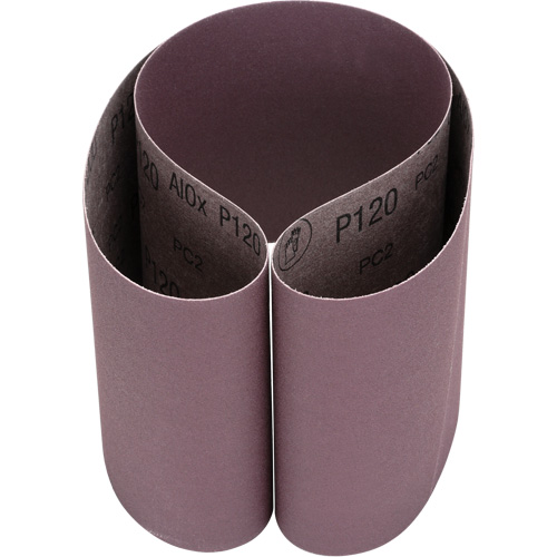 Courroie en textile 241D, 6" la x 48" lo, Oxyde d'aluminium, Grain P120 Ottawa Fastener Supply