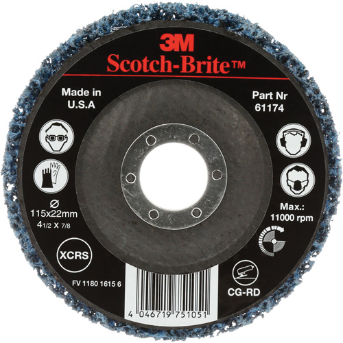 Disque de nettoyage et de d&eacute;capage Scotch-Brite, 4-1/2" dia., Grain Extra grossier, Carbure de silicium Ottawa Fastener Supply