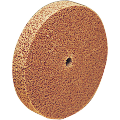 Meule d'abrasion et de polissage unitaris&eacute;e Scotch-Brite, 6" x 1", Arbre de 1"-7, Grain de Moyen, Oxyde d'aluminium Ottawa Fastener Supply
