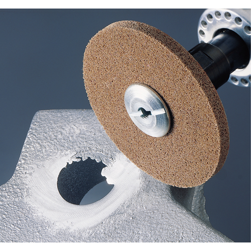Scotch-Brite EXL Unitized Deburring Wheels, 1" x 1", 3/16" Arbor, 8A Grit, Aluminum Oxide Ottawa Fastener Supply