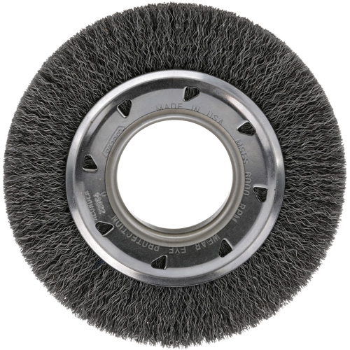 Crimped Wire Wheel Brush - Medium Face, 4-1/4" Dia., 0.012 Fill, 2" Arbor Ottawa Fastener Supply
