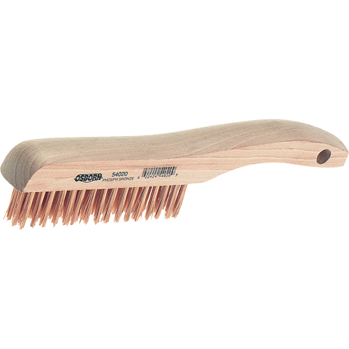 Shoe Handle Scratch Brush, Steel, 4" X 16" Wire Rows, 10" Long Ottawa Fastener Supply