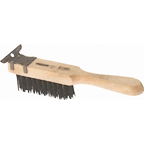 Straight Handle Scratch Brushes With Scraper, Steel, 4 x 11 Wire Rows, 11-3/8" Long Ottawa Fastener Supply