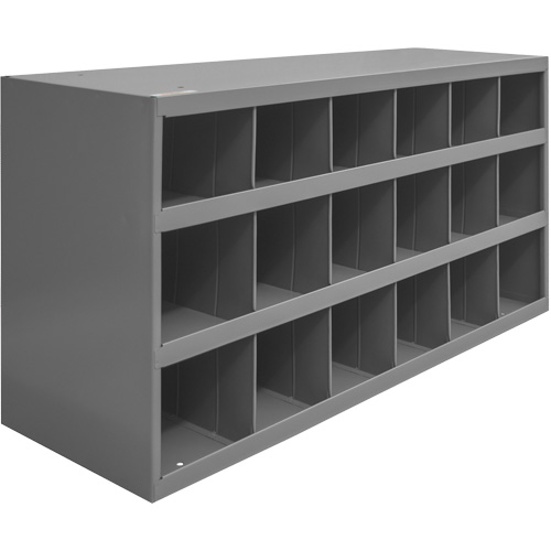 Steel Storage Bin Cabinet, 33-3/4" W x 12" D x 19-1/4" H, Grey Ottawa Fastener Supply