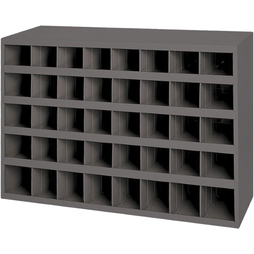 Steel Storage Bin Cabinet, 33-3/4" W x 8-1/2" D x 22-1/4" H, Grey Ottawa Fastener Supply