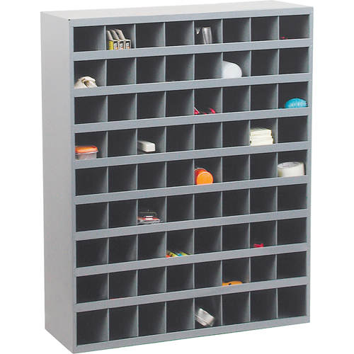 Steel Storage Bin Cabinet, 33-3/4" W x 12" D x 42" H, Grey Ottawa Fastener Supply