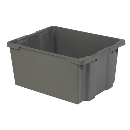 Polylewton Stack-N-Nest&reg; Containers, 15.1" x 30.1" x 24", Grey Ottawa Fastener Supply