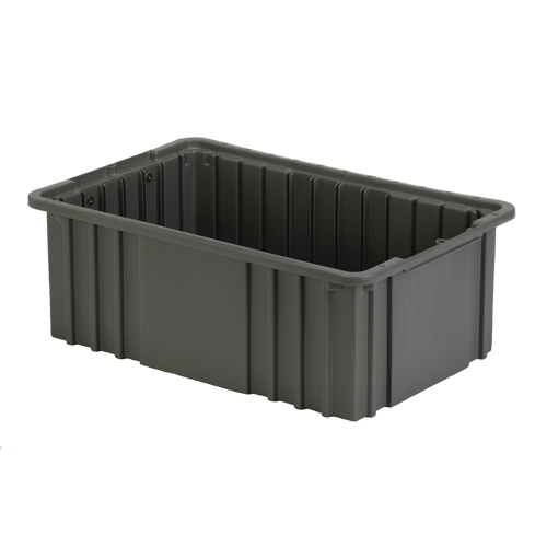 Divider Box, Polyethylene, 15.5" W x 9.9" D x 6" H, Grey Ottawa Fastener Supply