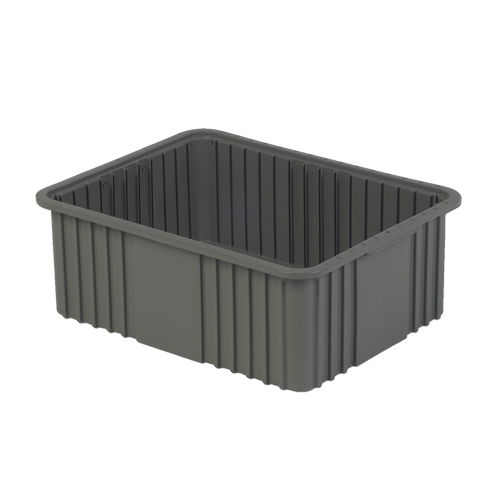 Contenant Divider Box, Poly&eacute;thyl&egrave;ne, 20,9" la x 15,9" p x 8" h, Gris Ottawa Fastener Supply