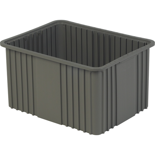 Contenant Divider Box, Poly&eacute;thyl&egrave;ne, 20,9" la x 15,9" p x 12" h, Gris Ottawa Fastener Supply