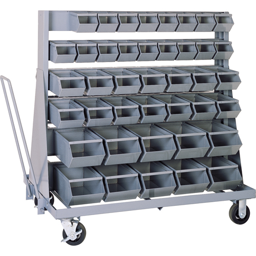 SUPPORT MOBILE,5 RANGEESAVEC BACS, &agrave; un c&ocirc;t&eacute;, 42 bacs, 37" la x 21" p x 50-1/2" h Ottawa Fastener Supply