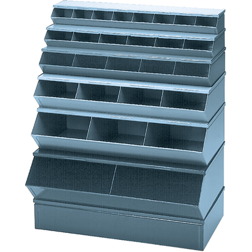 Bacs sectionnels superposables, Cap. 100 lb, 37" la x 20-1/2" p x 9-1/2" h, Bleu Ottawa Fastener Supply