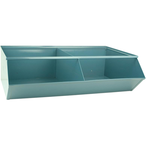 Bacs sectionnels superposables, Cap. 100 lb, 37" la x 24" p x 11" h, Bleu Ottawa Fastener Supply