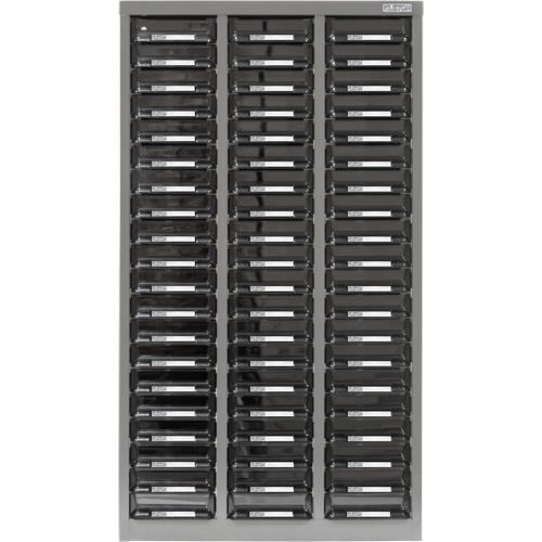 KPC-300 Parts Cabinet, Galvanized Steel, 60 Drawers, 21-3/10" x 10-2/5" x 36-9/10", Grey Ottawa Fastener Supply