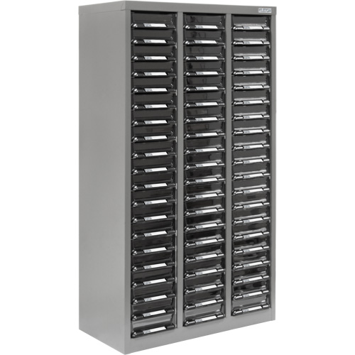KPC-300 Parts Cabinet, Galvanized Steel, 60 Drawers, 21-3/10" x 10-2/5" x 36-9/10", Grey Ottawa Fastener Supply