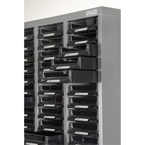 KPC-300 Parts Cabinet, Galvanized Steel, 60 Drawers, 21-3/10" x 10-2/5" x 36-9/10", Grey Ottawa Fastener Supply