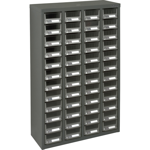 KPC-400 Parts Cabinet, Galvanized Steel, 48 Drawers, 22-3/5" x 8-7/10" x 36-9/10", Grey Ottawa Fastener Supply