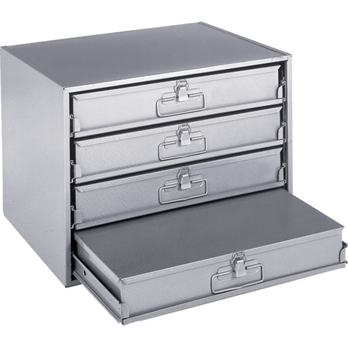 Compartment Box Cabinets, Steel, 4 Slots, 20" W x 15-3/4" D x 15" H, Grey Ottawa Fastener Supply