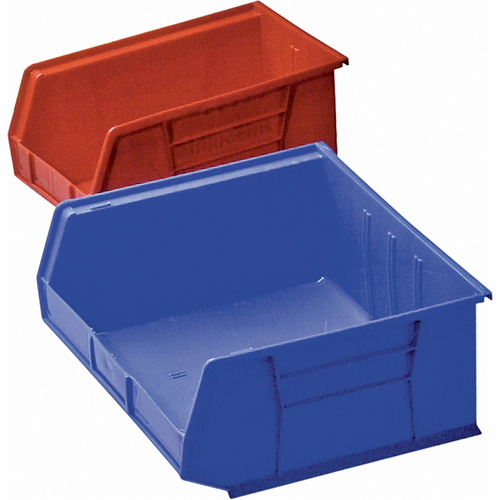 Plastic Bin, 8-1/4" W x 9" H x 18" D, Blue Ottawa Fastener Supply