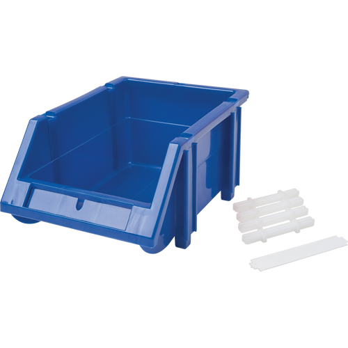 Stack & Hang Bin, 4-13/16" W x 3-3/16" H x 7-1/8" D, Blue Ottawa Fastener Supply