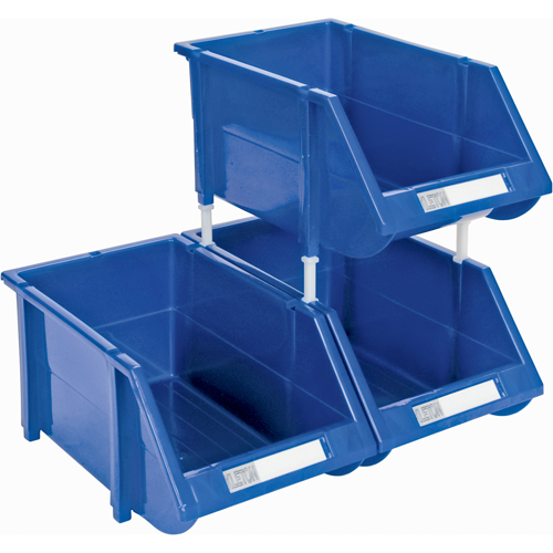 Stack & Hang Bin, 4-13/16" W x 3-3/16" H x 7-1/8" D, Blue Ottawa Fastener Supply