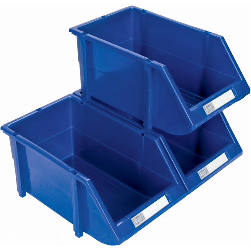Stack & Hang Bin, 4-13/16" W x 3-3/16" H x 7-1/8" D, Blue Ottawa Fastener Supply