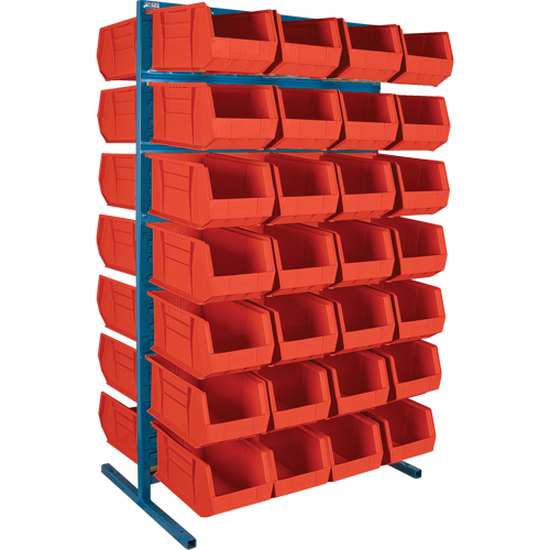 Support stationnaire deux c&ocirc;t&eacute;s pour bacs, 36" la x 24" p x 61" h, 56 bacs Ottawa Fastener Supply