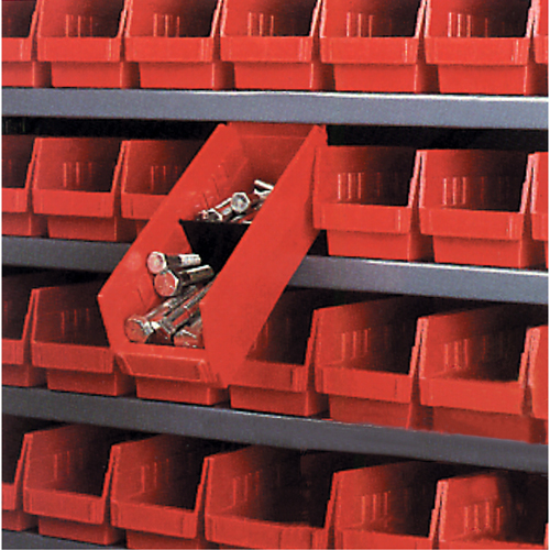 Shelf Bins, 8-3/8" W x 4" H x 23-5/8" D, Red, 50 lbs. Capacity Ottawa Fastener Supply