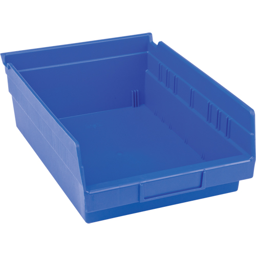 Plastic Shelf Bins, 8-3/8" W x 4" H x 11-5/8" D, Blue, 15 lbs. Capacity Ottawa Fastener Supply