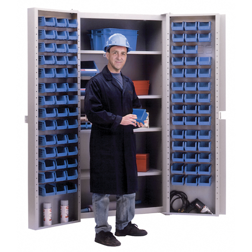 Deep-Door Combination Cabinet, 38" W x 24" D x 72" H, 4 Shelves Ottawa Fastener Supply