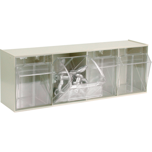 Tip-Out Bins Modular Storage System, 23-5/8" W x 6-5/8" D x 8-1/8" H, 4 Drawers Ottawa Fastener Supply
