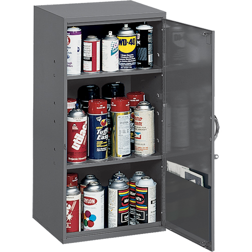 Utility Cabinet, Steel, 2 Shelves, 32-3/4" H x 19-7/8" W x 14-1/4" D, Grey Ottawa Fastener Supply