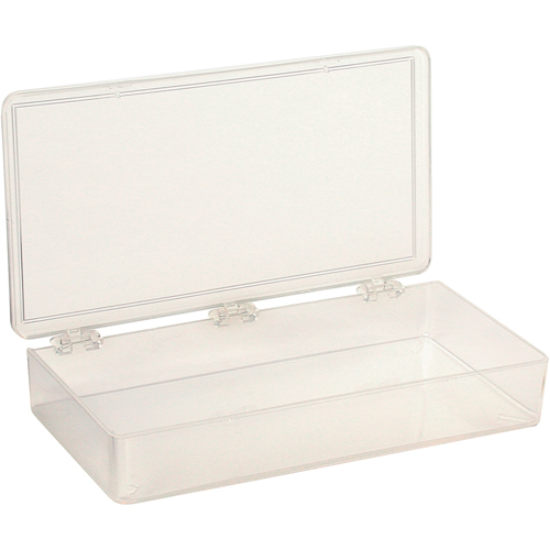 K-Resin Compartment Box, Plastic, 4" W x 8" D x 1-3/16" H, Transparent Ottawa Fastener Supply