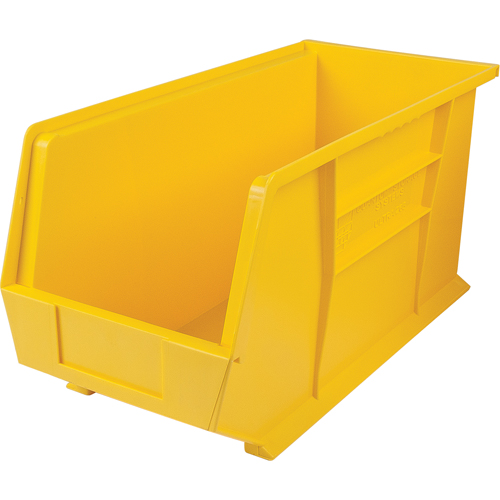 Ultra Stack & Hang Bin, 8-1/4" W x 9" H x 18" D, Yellow Ottawa Fastener Supply