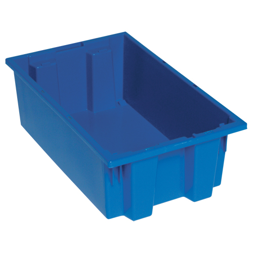 Stack & Nest Totes, 6" x 18" x 11", Blue Ottawa Fastener Supply