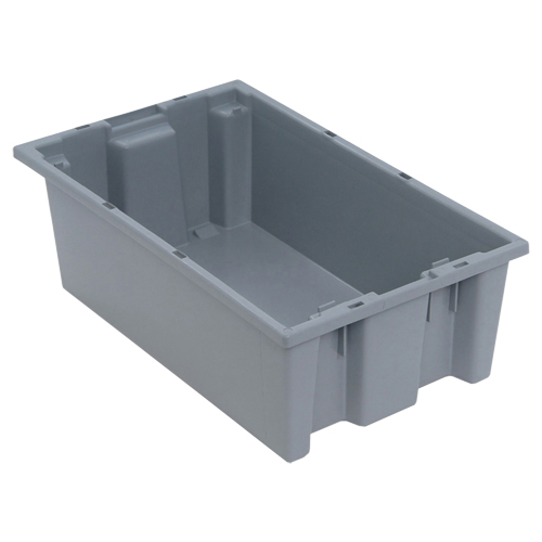 Stack & Nest Totes, 6" x 18" x 11", Grey Ottawa Fastener Supply