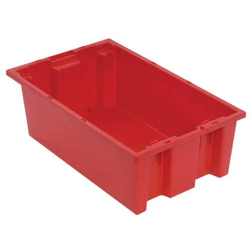 Stack & Nest Totes, 6" x 18" x 11", Red Ottawa Fastener Supply