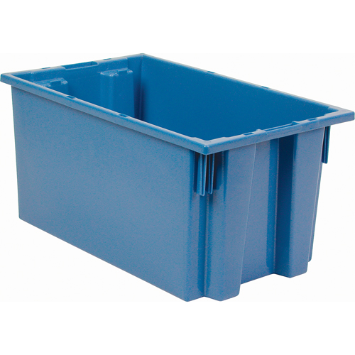 Stack & Nest Totes, 9" x 18" x 11", Blue Ottawa Fastener Supply