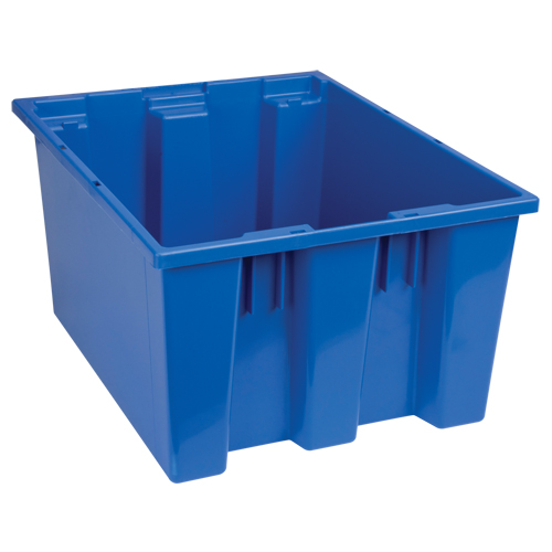 Stack & Nest Totes, 10" x 19.5" x 15.5", Blue Ottawa Fastener Supply