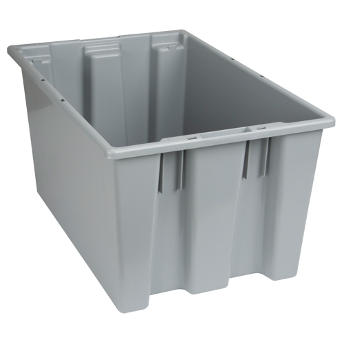 Stack & Nest Totes, 12" x 23.5" x 15.5", Grey Ottawa Fastener Supply