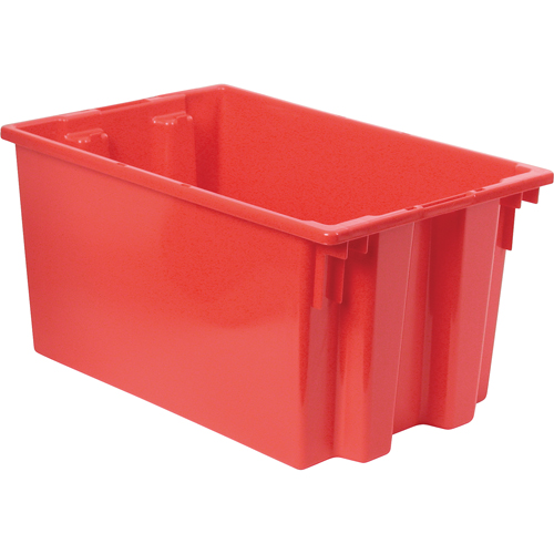 Stack & Nest Totes, 12" x 23.5" x 15.5", Red Ottawa Fastener Supply