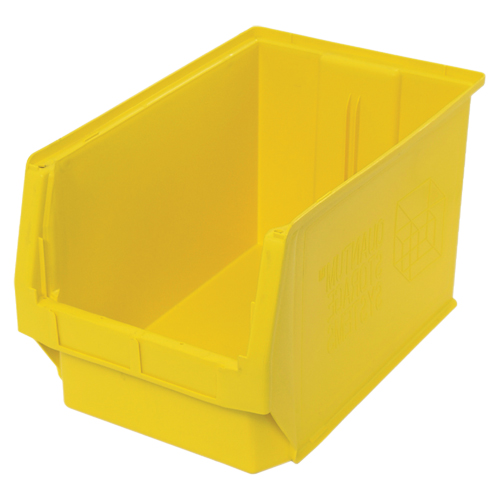 Giant Stacking Containers, 12.375" W x 19.75" D x 11.875" H, Yellow Ottawa Fastener Supply