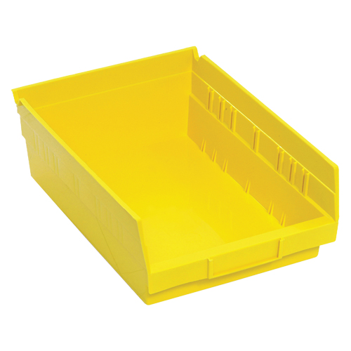 Shelf Bins, 8-3/8" W x 4" H x 11-5/8" D, Yellow, 30 lbs. Capacity Ottawa Fastener Supply
