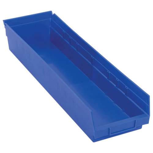 Bacs de rangement pour tablettes, 6-5/8" la x 4" H x 23-5/8" p, Bleu, Capacit&eacute; 50 lb Ottawa Fastener Supply